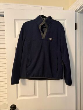 L.L. Bean Navy Fleece Pullover